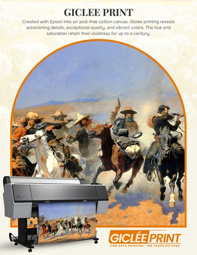 A Dash for the Timber by Frederic Remington Canvas Wall Art with 5 Frame Options - Picture 14 of 43