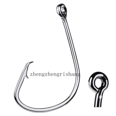 100Pcs Circle Offset Fishing Hook High Carbon Steel Barb Octopus Fishhook 1-5/0#