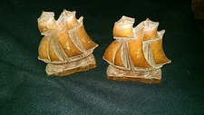 Sailing Ships Bookends Vintage