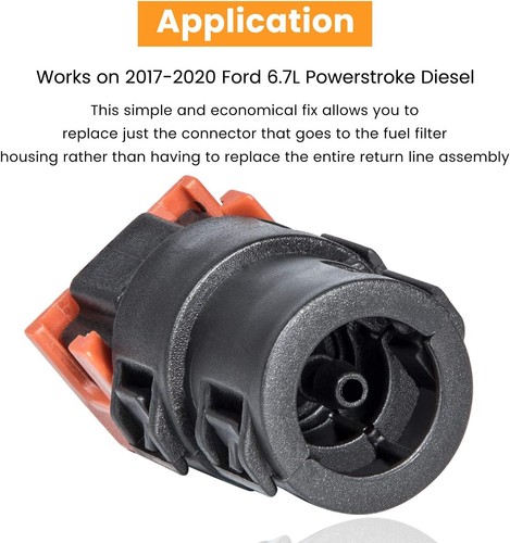 6.7L Powerstroke Fuel Filter Return Line Connector Fitting For 2017~2020 Ford - Picture 2 of 12