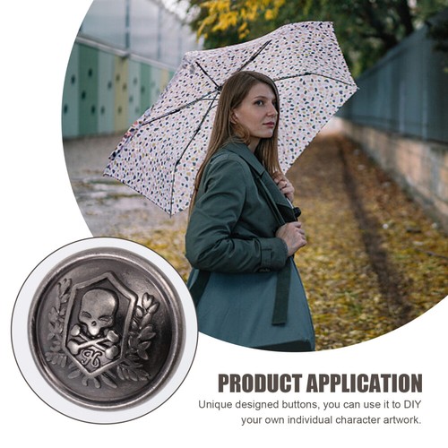 Metall Blazer Knöpfe Set Totenkopf Metall Nähen Knöpfe Kleidung Accessoires - Bild 7 von 12