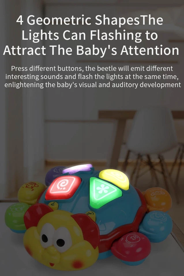 Turtle Electric Music Crawling Spanish/ English Baby, Toddler Toy -Tummy Time - Image 2 of 4