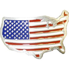 USA United States American Map Flag Metal Belt Buckle Unisex for Men and Women