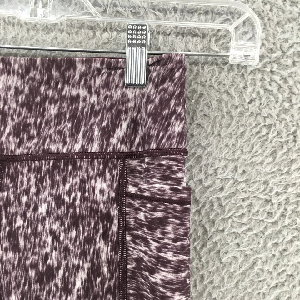 Victoria Secret Sport Total Knockout Tights Womens XS Purple Printed Pull On - Image 3 of 4