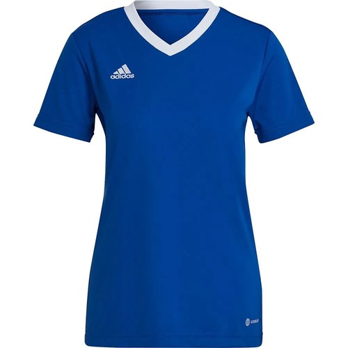 ADIDAS Entrada 22 Womens T-Shirt Ladies Size UK Medium 12-14 Blue NEW - Picture 3 of 5
