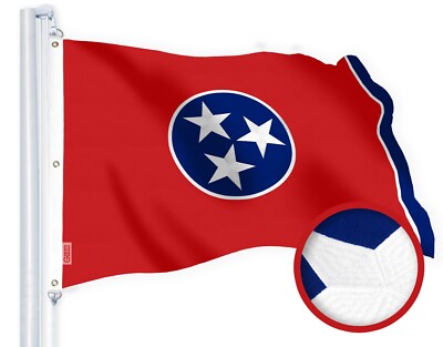 G128 Tennessee TN State Flag 6x10 Ft Embroidered Spun Polyester