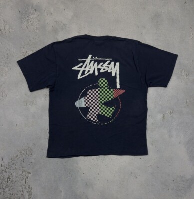 Stussy big logo surf man t shirt vintage | eBay