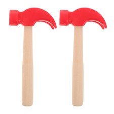 2PCS Children Wood Hammer Tool Toy Simulation Maintenance Hammer Tools Toy