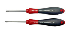 2 St&uuml;ck Wiha SoftFinish Kreuz PZ 0 Schraubendreher Kreuzschlitz PZ0 x 60 mm  342