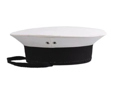 Genuine Issue Italian Army Navy Surplus White Naval Sailor Hat Cap Hat Boat