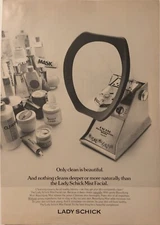 1970 Lady Schick Mist Facial PRINT AD Deep Natural Clean Beautifying Mist VTG 70