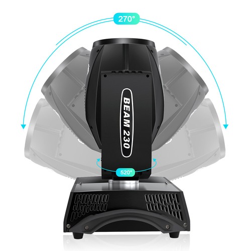 230W 7R Sharp Zoom Moving Head Stage Light 16+8 Prism Strobe DMX 16Ch Beam Party - Picture 16 of 24