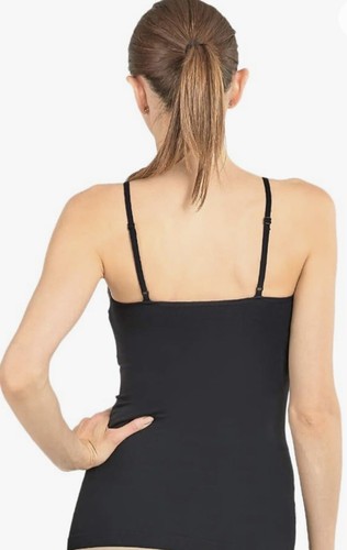 4 Women's Plain Camisole Tank Top with Adjustable Straps Dark Grey XL - Picture 2 of 5