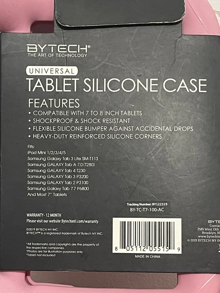 Universal Shockproof Silicone Cover Case For 7 inch Tablet W/ Handles Pink! Nice - Image 3 of 3