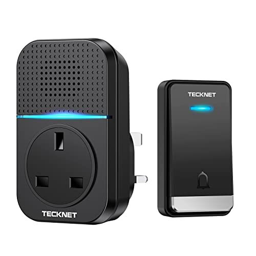 TECKNET Wireless Doorbell, No Battery Required Self-Powered Door Bell Plug in - Picture 1 of 5