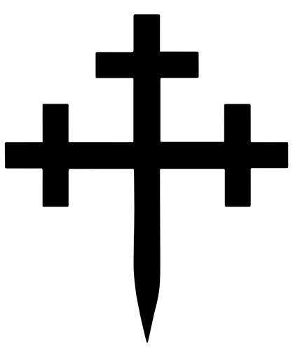 Cross Crosslet Fitchy sticker VINYL DECAL - Picture 1 of 11