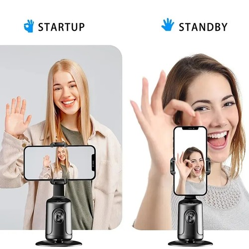 Phone Holder 360 Auto Face Tracking Smartphone Video Vlog Live Stabilizer Tripod - Picture 2 of 16