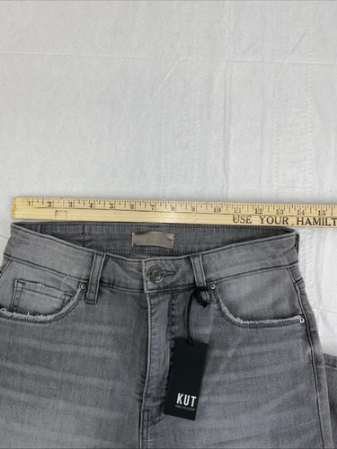 KUT Reece Gray Ankle Straight Leg Pants - Picture 6 of 9