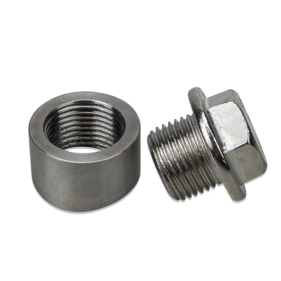 Juego de 2 sensores de oxígeno M18 x 1,5 O2 02 kit de enchufe y tapa de tuerca de soldadura Foto 2 de 4