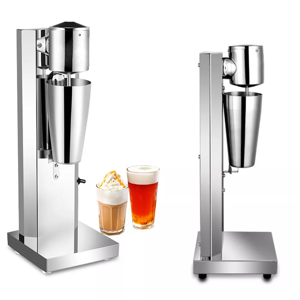 Commercial Electric Milkshake Maker, Stainless Steel Milk Shakes Machine  Cocktail Tea Drink Mixer Smoothie Malt Blender 18000RMP (Single Head)