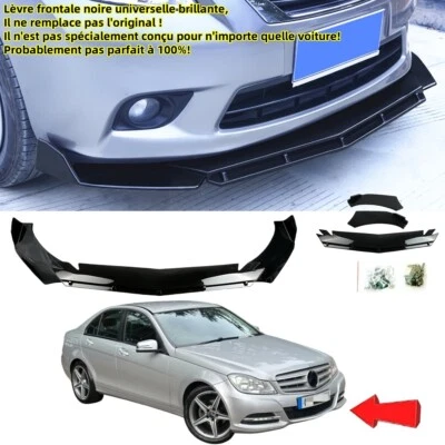 Lèvre avant universel pour Mercedes Classe C W204 S204 2011-2014 Splitter avant - Photo 1/4