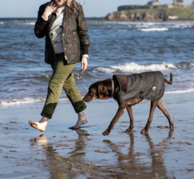 BARBOUR Matt Waxed Cotton Dog Coat MSRP$110 in Olive British Classic