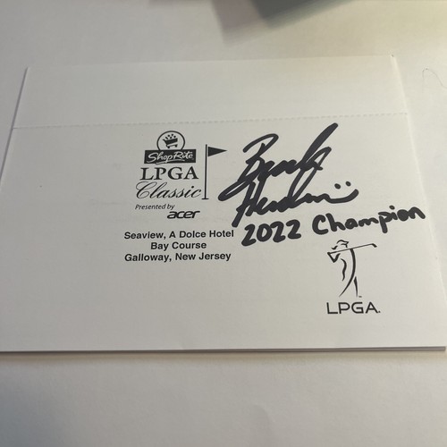 Brooke Henderson 2022 Shop Rite Classic Signed Seaview CC Scorecard - 第 1/1 張圖片