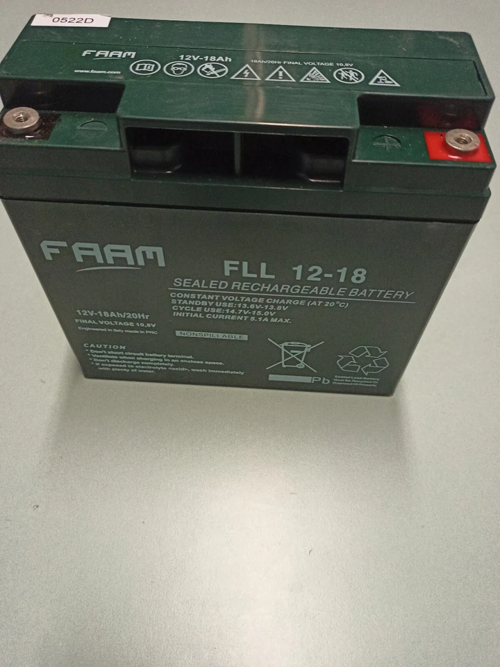BATTERIA AL PIOMBO RICARICABILE 12V 18Ah FAAM LP12-18