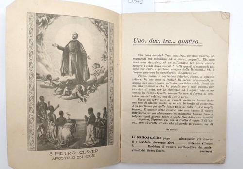 Almanacco Claveriano a pro delle missioni africane sup. al Fanciullo Negro 1926 - Imagen 3 de 6