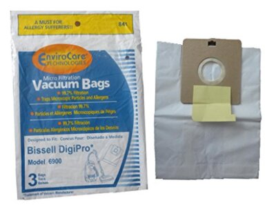 3 (1 Pkg) Type 32115 Bissell Digi-Pro Allergy Vacuum Cleaner Bags 6900 Series...