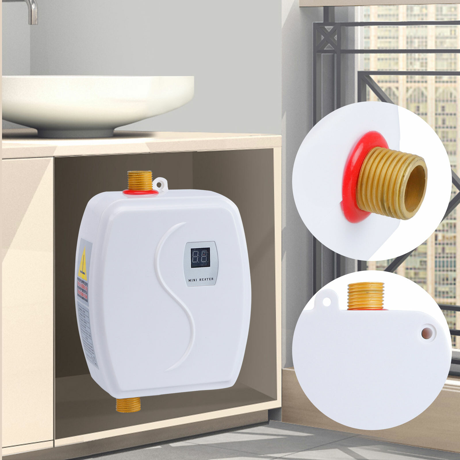 Electric Hot Water Heater Portable Instant Tankless Heater Kitchen Bathroom  IPX4 | eBay