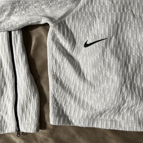 Nike NSW Tech Pack Checkered Hoodie CZ9795 100 Light Grey/White New Women's Sz M - Picture 4 of 6