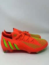 Adidas Predator Edge.1 SG Soccer Cleats Solar Red Orange GW1010 Mens Sz 9.5 New