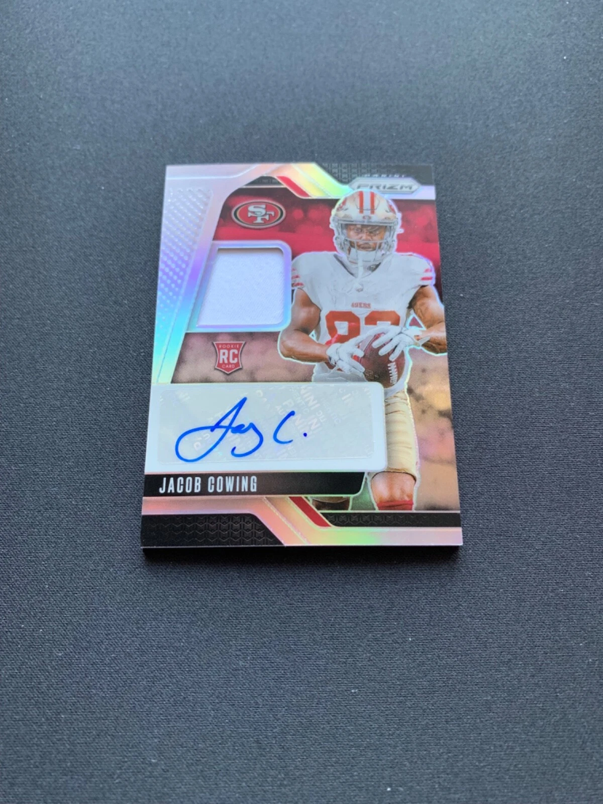 Jacob Cowing Panini Prizm Rookie Patch Autographs #RPAJCG Base