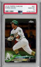 2018 Topps Chrome Khris Davis Gem Mint PSA 10