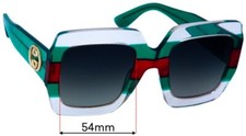 SFx Replacement Sunglass Lenses fits Gucci GG0178S - 54mm Wide