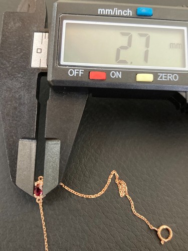 18K Gold Ruby Diamond Bracelet Length 7 Inches - Picture 10 of 11