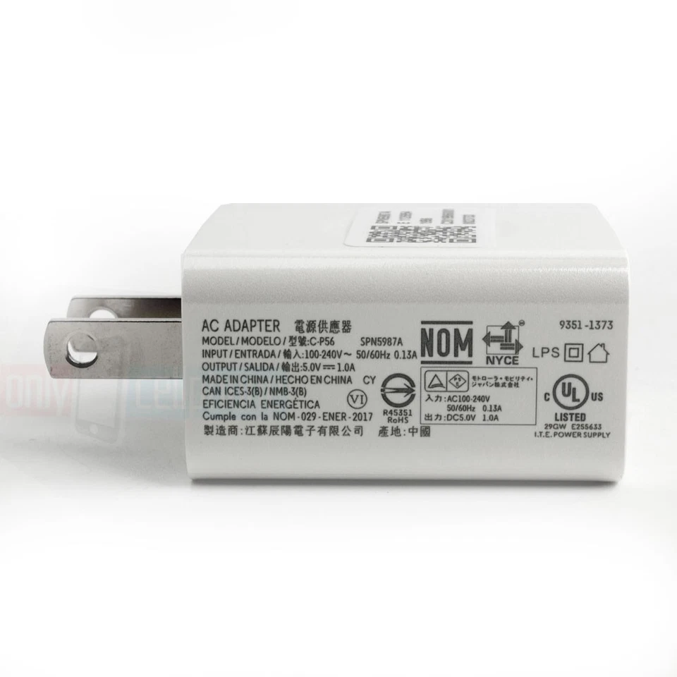 原装摩托罗拉 SPN5987A USB 充电器适配器 适用于 Moto Z2/Z2 play/Z2 force/X4 — 第 3/4 张图片