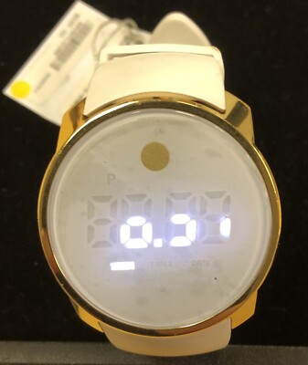 Movado Bold White And Gold Digital Watch. 3600252 WR 3ATM! S/S! Has Some Issues 36002000052 | eBay