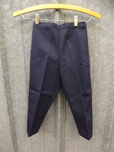 Comfy Casual Vtg NEW Navy Blue Cotton Girls Tapered Leg Narrow Cuff Pants Sz 5 - Picture 3 of 6