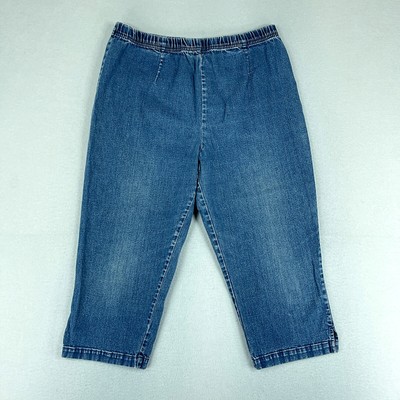 Basic Editions Womens Capri Jeans Blue 