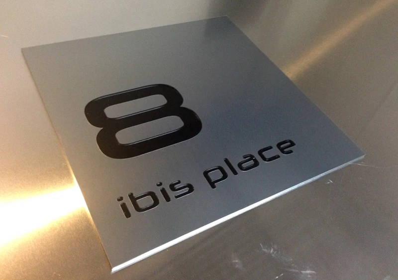 Custom STREET Name NUMBER SIGN PLAQUE Laser Cut Stainless Size: 350mm x 350mm - Image 3 of 4