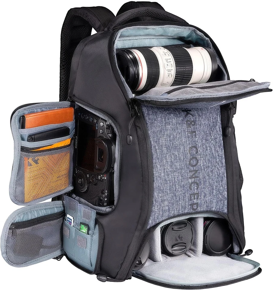 K&F Concept Camera Backpack Large Capacity Bag for Photographers Canon Nikon DJI - Image 2 of 4