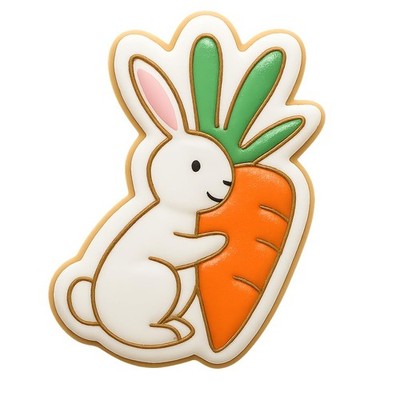 Bunny with Oversized Carrot Cookie Cutter & Stamp - 4x2.6 Fun Kitchen Baking