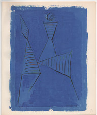 Marino Marini – Komposition mit einem Ritter – Lithografie, 1960