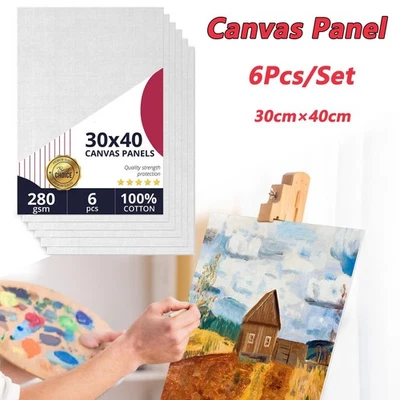 A3 Artist Canvas Panel Blank Canvas Boards Primed Board Painting Art 100% Cotton