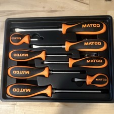 Matco Tools Ss08c 8pc Screwdriver Set Cushion Grip Flatslotted Steel