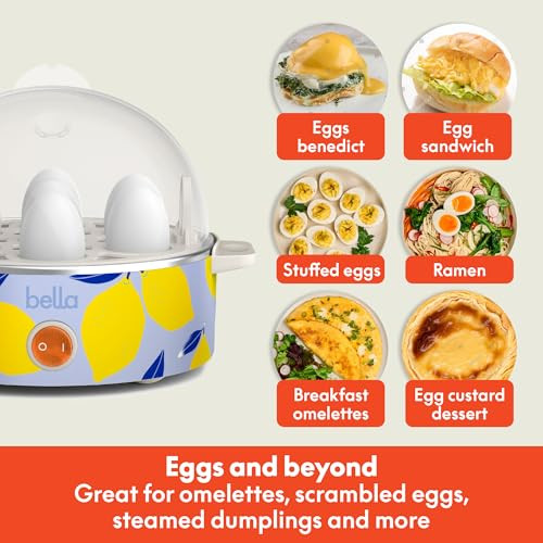 7-Egg Electric Cooker with Auto Shutoff for Steaming & Dumplings – BELLA