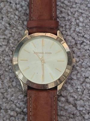 MK Brown Runway Watch Michael Kors Slim Runway Brown Dial Brown Steel Strap Watch  main image 3