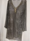 Amiani Resort Wear Swimsuit Cover-up Beaded Mesh Sckull Size L
